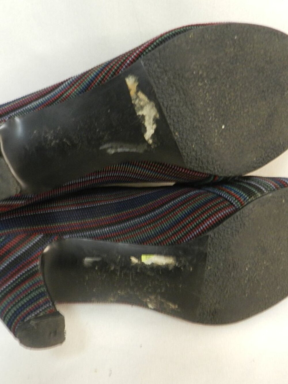 United Nude Stretch Striped heels pumps shooties ankle Size Sz 38 US 8 - Picture 14 of 14